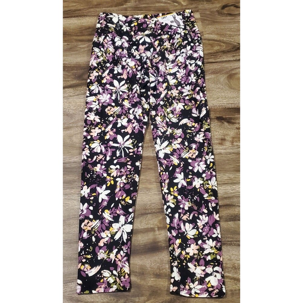 NWT NoBo No Boundaries Large Sueded Crossover High Rise Ankle Leggings Floral
